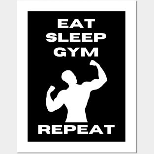 Eat Sleep Gym Repeat | Gym wear | Gym gal T-Shirt Posters and Art